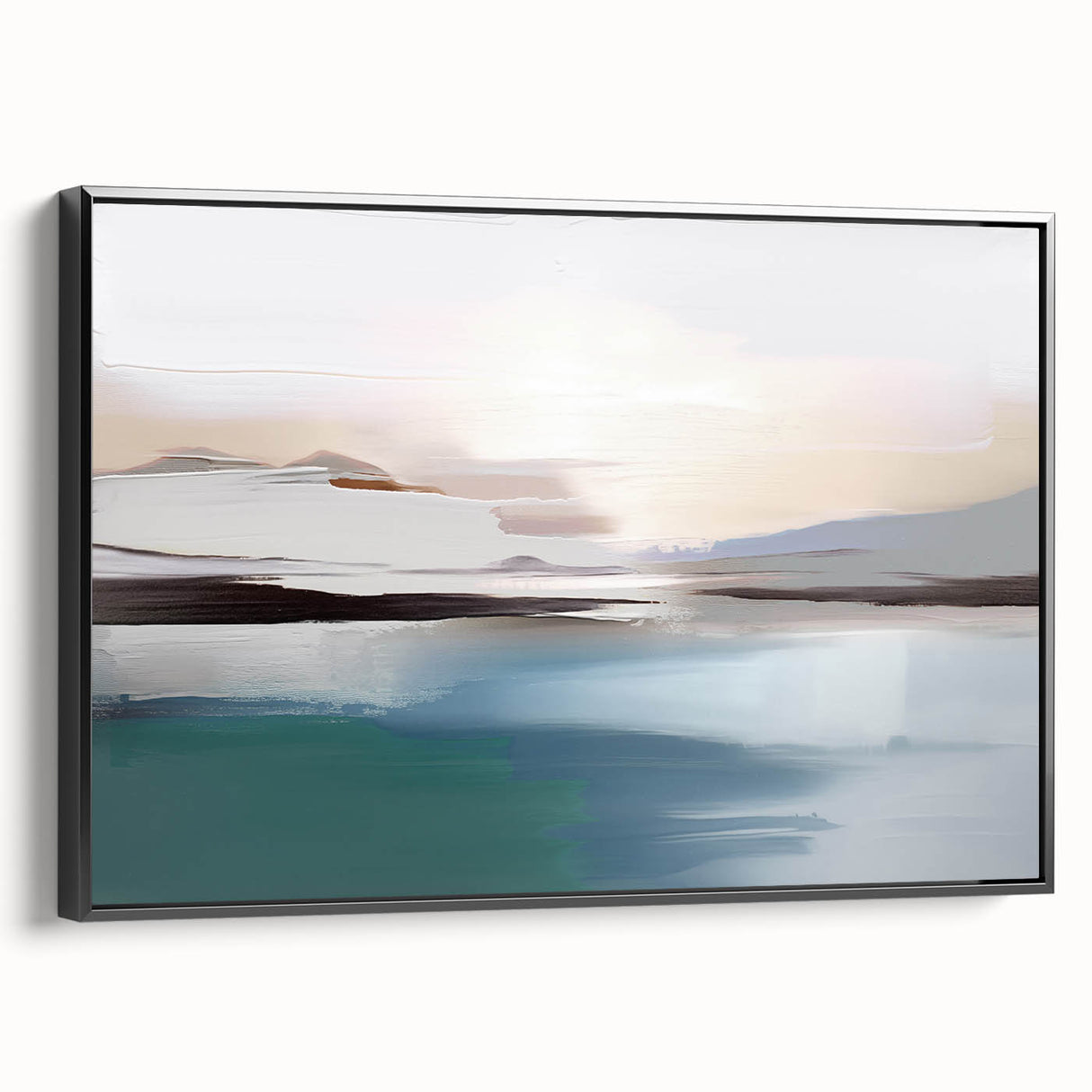 Framed abstract wall art featuring dynamic strokes and lines in black and white, showcasing a modern design ideal for contemporary decor.