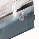 Close-up of an abstract wall art piece showcasing vibrant strokes and lines in a colorful design, perfect for modern home decor.