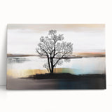 Abstract wall art print showcasing vibrant strokes and lines in a colorful design, elegantly displayed on stretched canvas, perfect for modern decor.