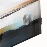 Abstract wall art print showcasing vibrant strokes and lines in a modern design, featuring a colorful acrylic finish ideal for contemporary decor.