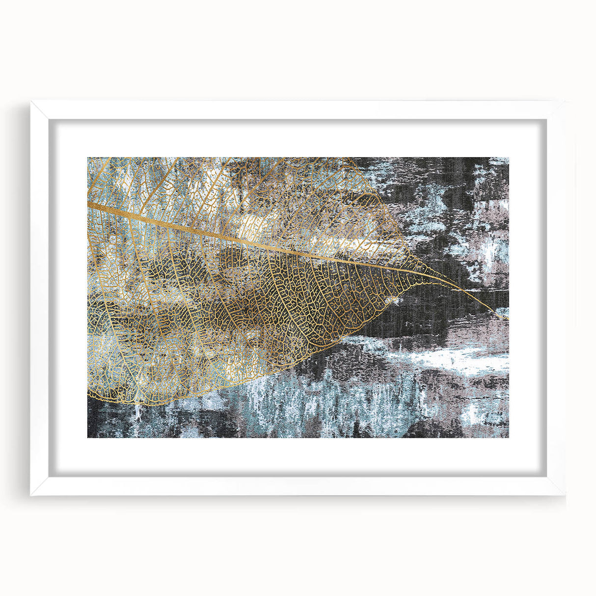 Abstract wall art featuring colorful strokes and lines in a modern design, framed with a white mat, ideal for contemporary home decor. Perfect for adding a vibrant touch to living spaces.