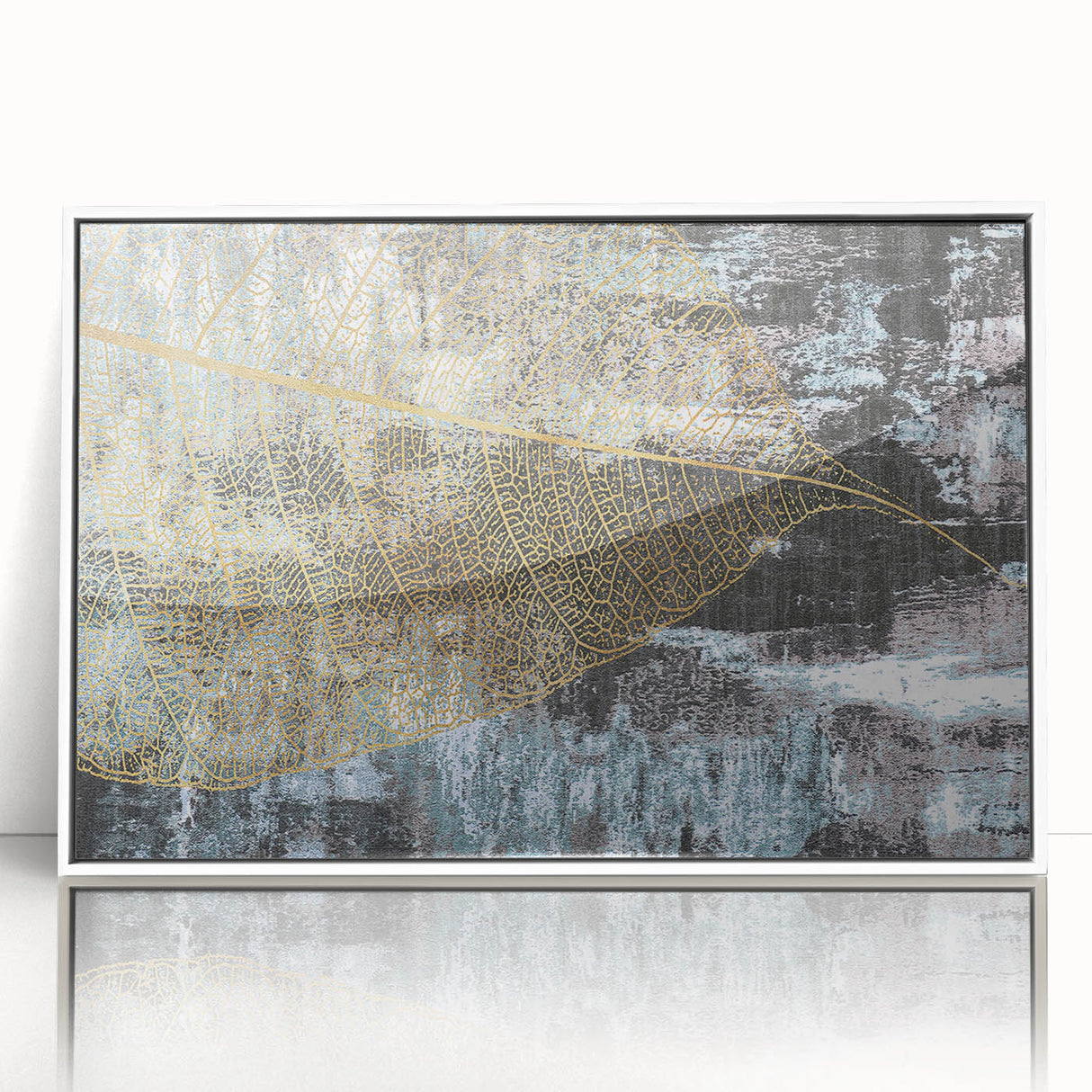Framed wall art featuring an abstract design of colorful strokes and lines in vibrant hues, set against a sleek white background, ideal for modern decor.