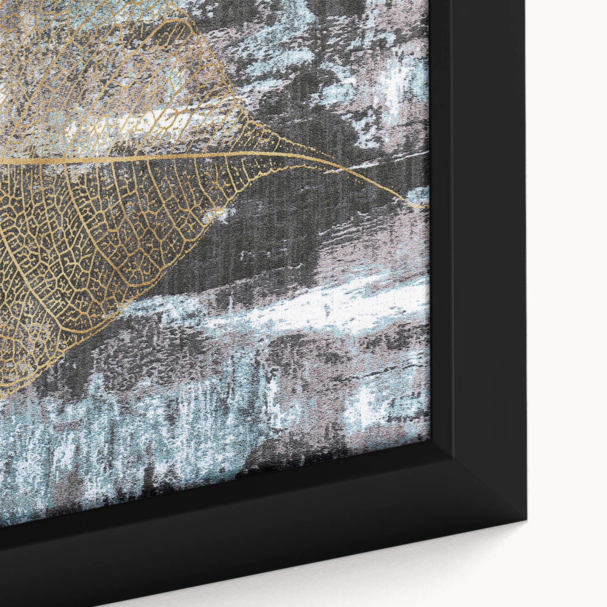 Close-up of a framed canvas showcasing an abstract strokes and lines design in vibrant colors, ideal for modern home decor or artistic wall art collection.