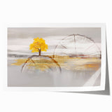 Abstract wall art print showcasing vibrant strokes and lines in bold colors, perfect for modern decor, rolled and ready for framing.