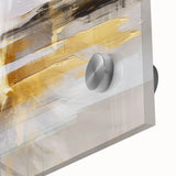 Close-up of an abstract wall art design showcasing vibrant strokes and lines in a colorful arrangement, perfect for modern decor.
