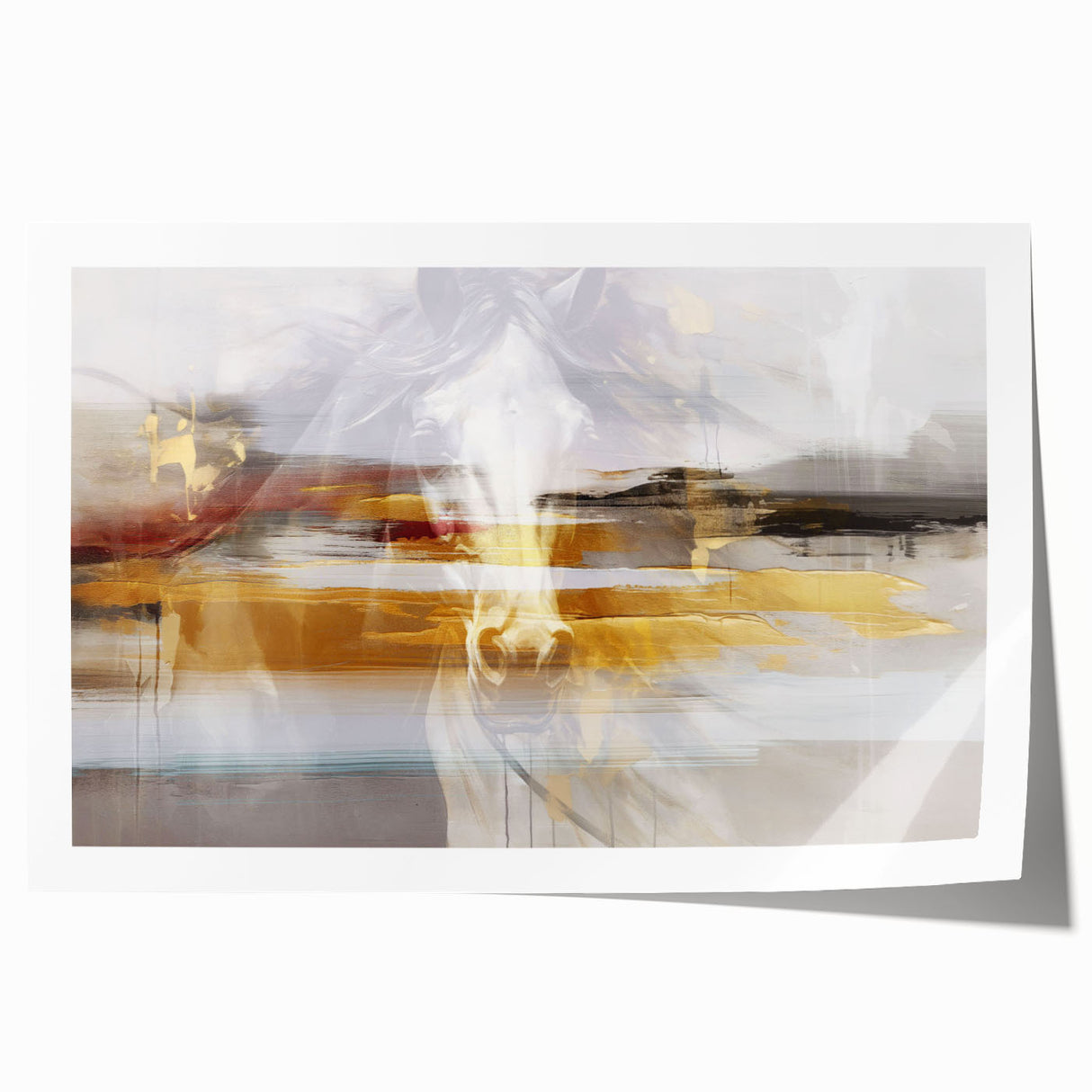 Abstract wall art print showcasing vibrant strokes and lines in a dynamic composition, perfect for modern home decor and artistic expression.