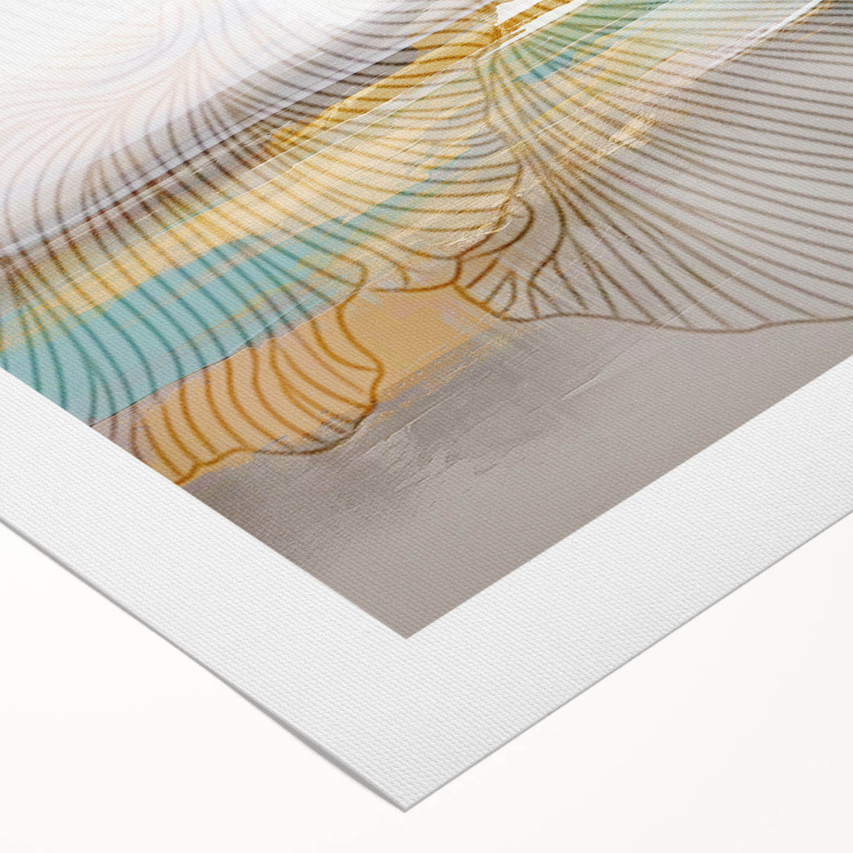 Abstract wall art canvas showcasing vibrant strokes and lines in a dynamic blend of colors, ideal for modern home decor and artistic expression.