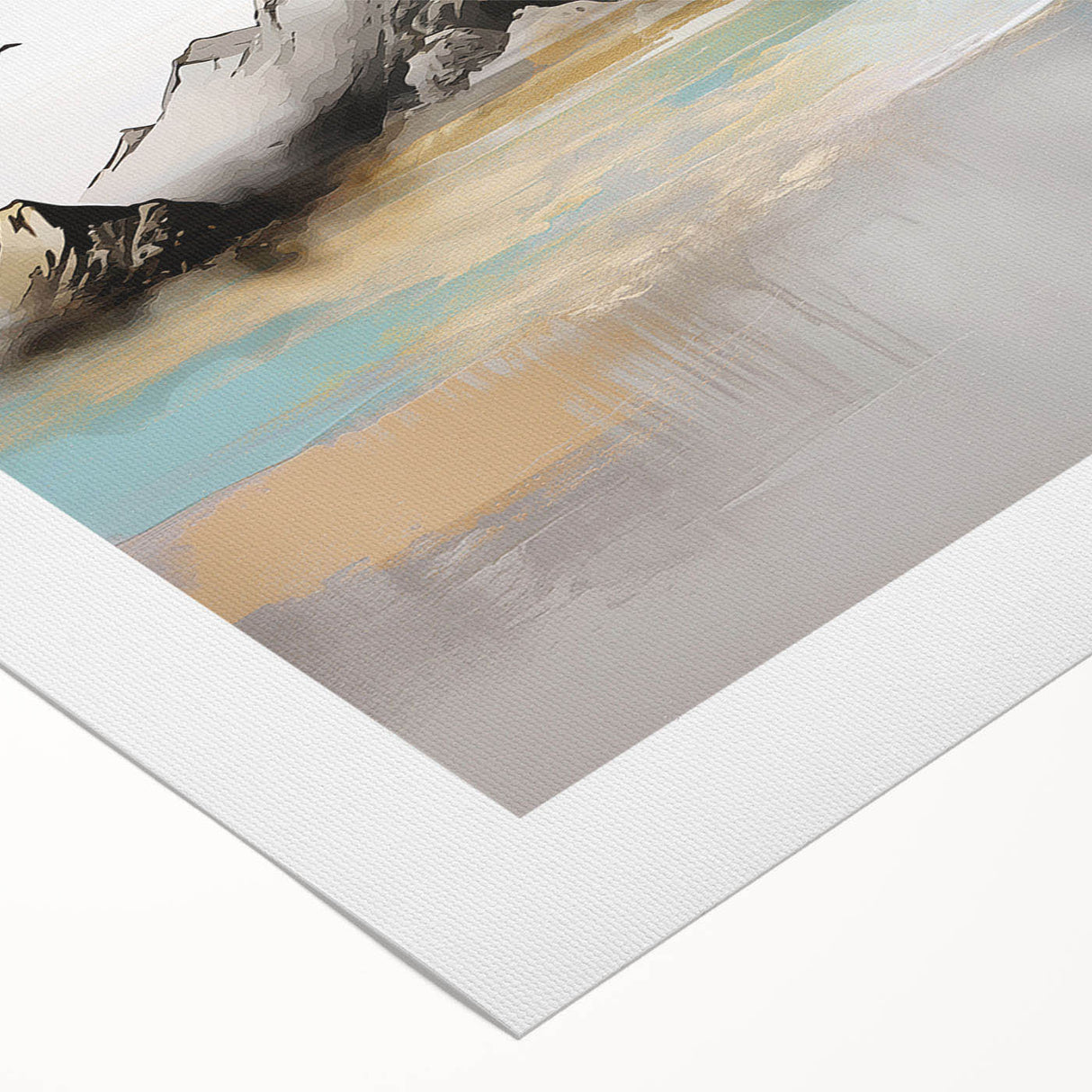 Abstract canvas wall art showcasing vibrant strokes and lines in bold colors, perfect for modern home decor or office spaces.