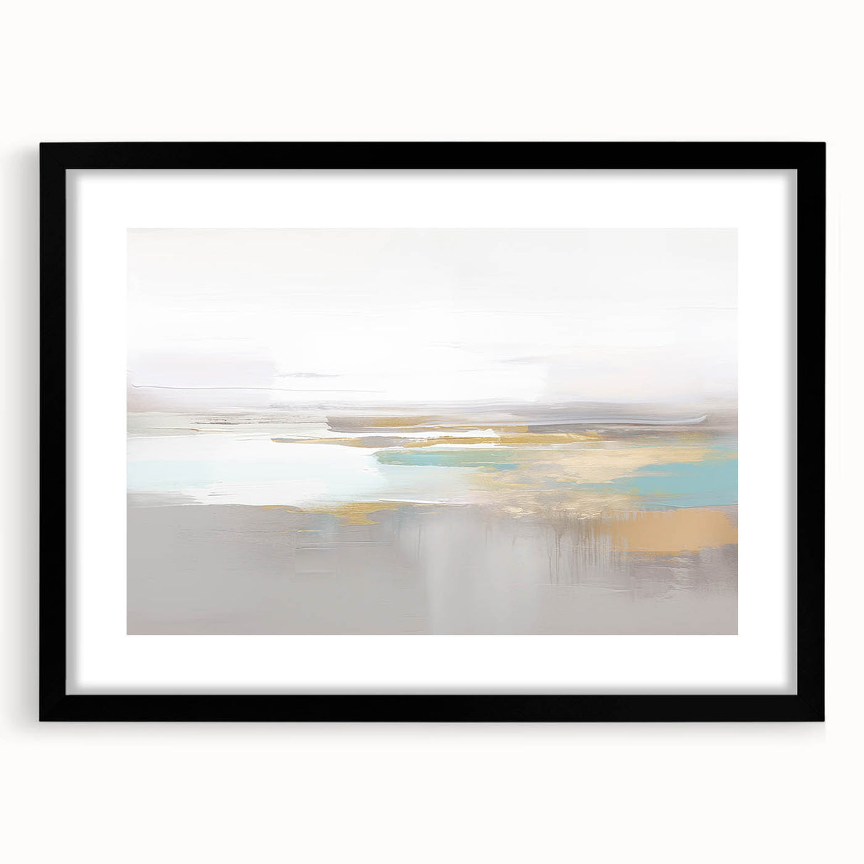 Abstract wall art featuring dynamic strokes and lines in a sleek black frame, enhancing modern decor with a sophisticated touch.