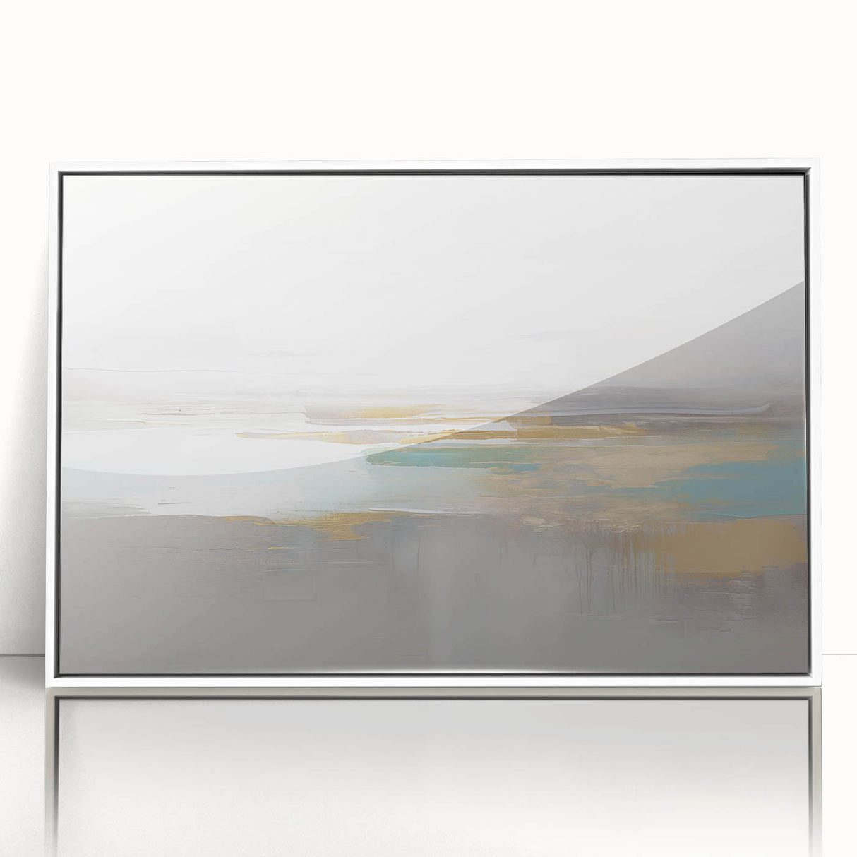 Framed abstract wall art showcasing vibrant strokes and lines in a contemporary design, set against a clean white background for modern decor enhancement.