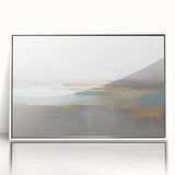 Framed abstract wall art showcasing vibrant strokes and lines in a contemporary design, set against a clean white background for modern decor enhancement.