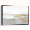 Framed abstract wall art showcasing dynamic strokes and lines in black, enhancing modern decor with a sleek side view display.