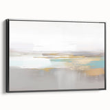 Framed abstract wall art showcasing dynamic strokes and lines in black, enhancing modern decor with a sleek side view display.