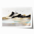 Colorful abstract strokes and lines wall art print featuring bold hues of blue, yellow, and red, ideal for modern home decor.