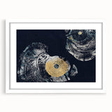 Abstract strokes and lines design framed wall art collection, featuring a white mat and sleek frame, ideal for modern home decor. Perfect for adding a contemporary touch to any living space.