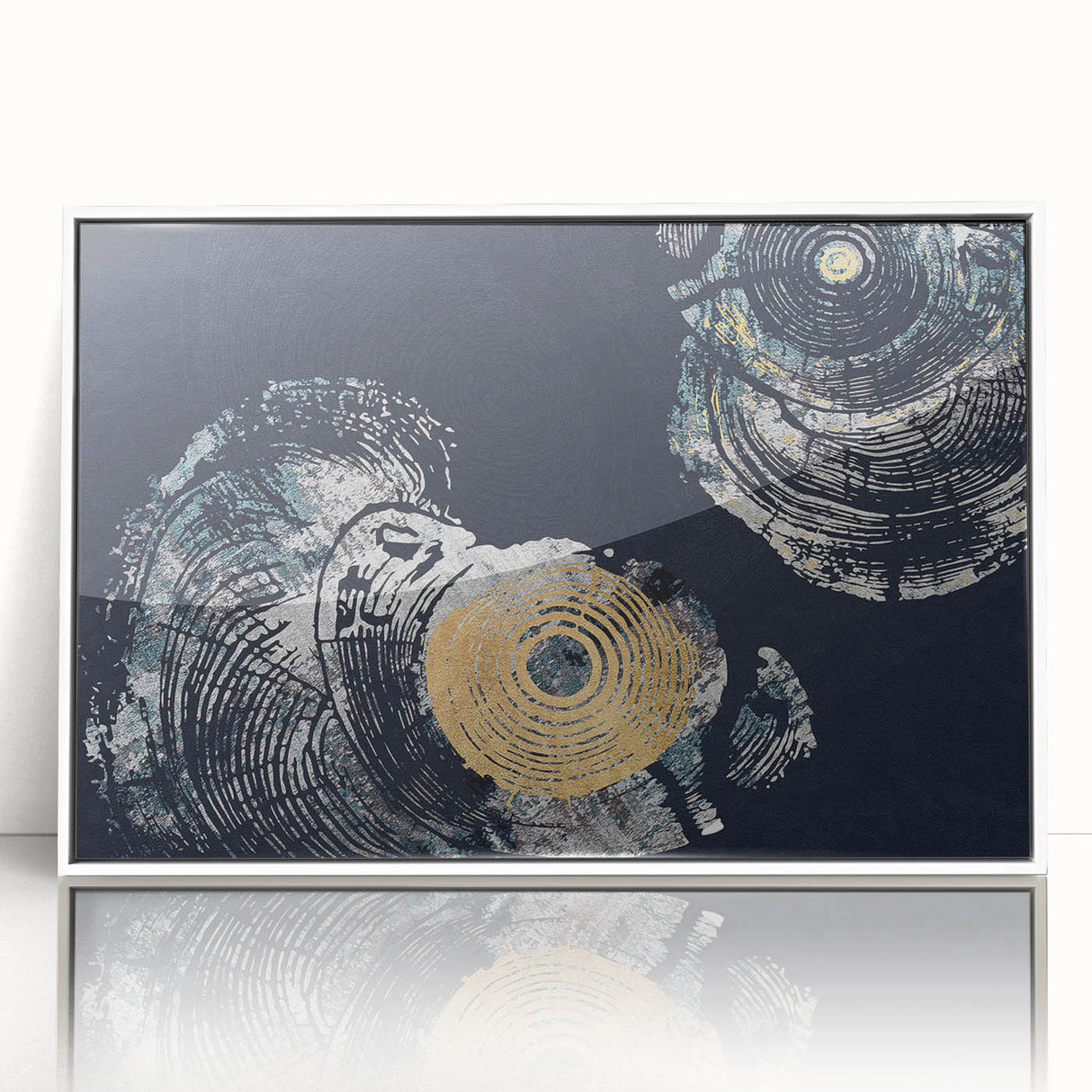Framed wall art featuring an abstract design of colorful strokes and lines on an acrylic surface, showcasing a modern aesthetic ideal for home decor.