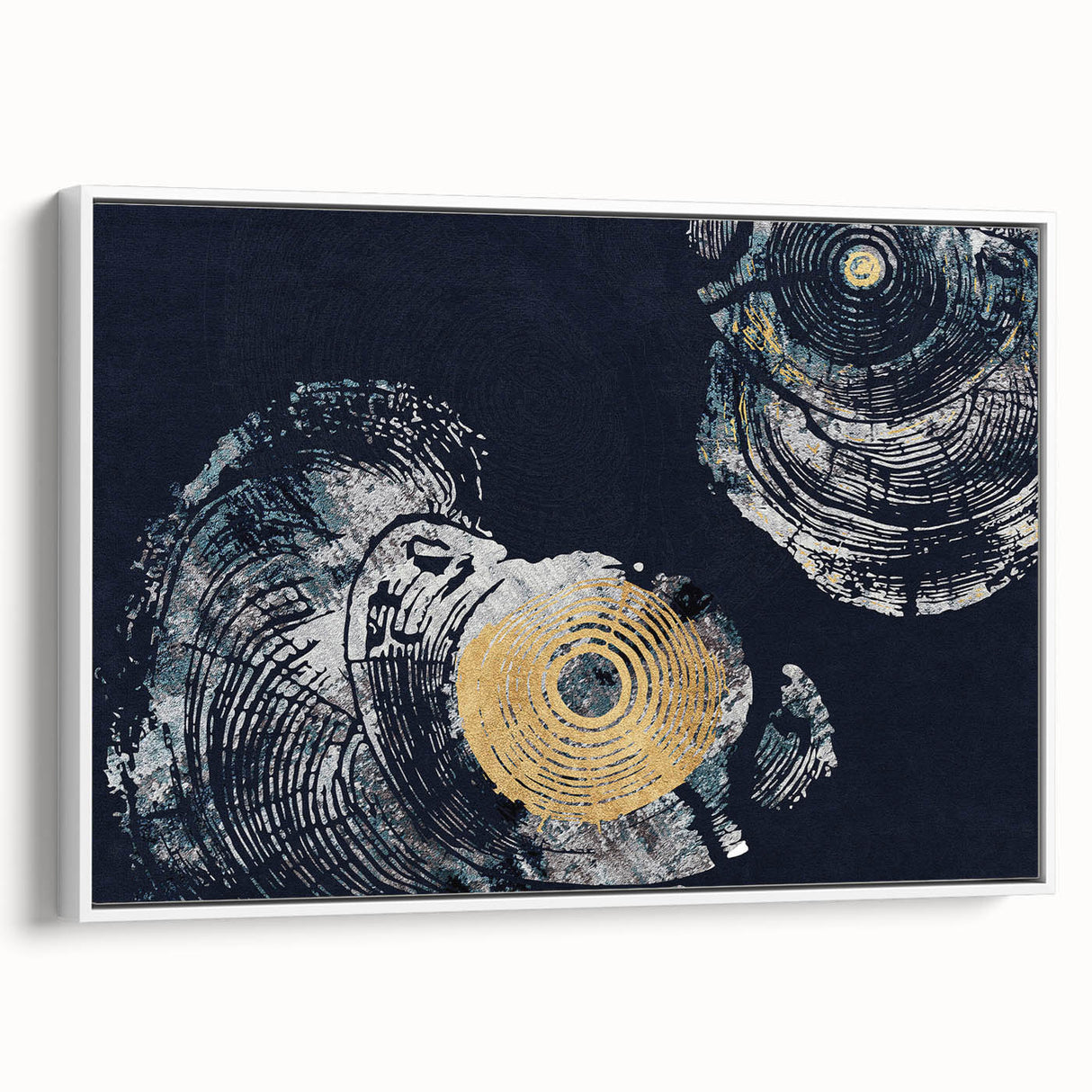 Framed canvas wall art showcasing an abstract design of colorful strokes and lines on a white background, enhancing modern decor with its vibrant aesthetic.