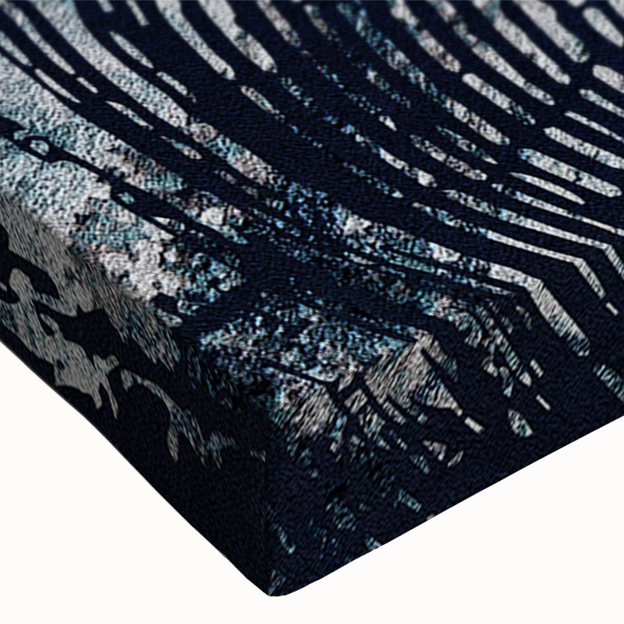 Colorful abstract strokes and lines create a vibrant wall art piece on stretched canvas, showcasing intricate textures and dynamic patterns perfect for modern decor.