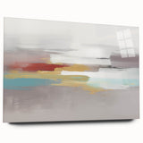 Abstract wall art design featuring colorful strokes and lines on acrylic glass, showcasing a modern aesthetic perfect for contemporary decor.