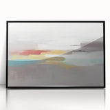 Framed abstract wall art featuring dynamic strokes and lines in black and white, adding a modern touch to any interior decor.