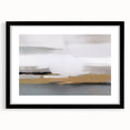 Abstract wall art featuring strokes and lines in a modern design, framed in black with a mat, perfect for contemporary decor.