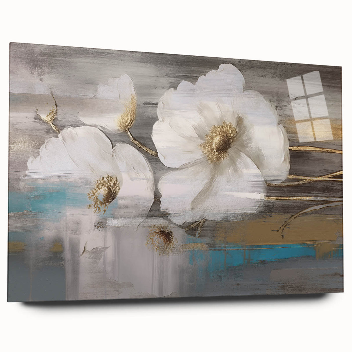 Colorful abstract strokes and lines wall art design in acrylic glass, showcasing vibrant hues and modern aesthetic, perfect for home decor.