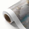 Abstract wall art featuring colorful strokes and lines on rolled canvas, perfect for adding a modern touch to any interior decor.