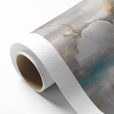 Abstract wall art featuring colorful strokes and lines on rolled canvas, perfect for adding a modern touch to any interior decor.