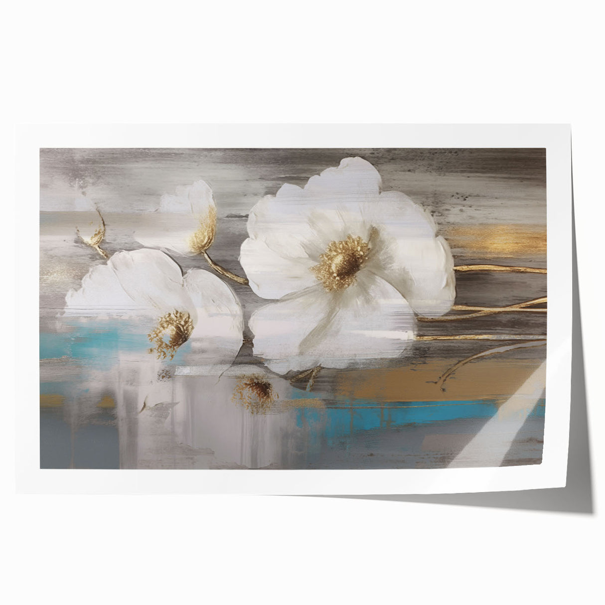 Colorful abstract strokes and lines design wall art print, showcasing vibrant hues and dynamic patterns, ideal for modern decor styling.