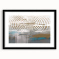 Framed abstract wall art showcasing dynamic strokes and lines in neutral tones, enhanced by a black mat, perfect for modern decor.