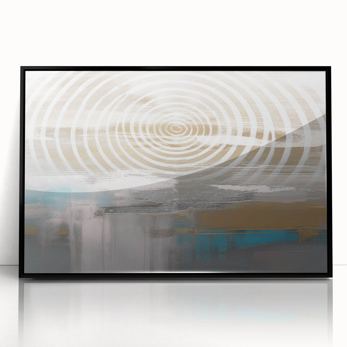 Framed abstract wall art featuring dynamic strokes and lines in black and white, enhancing modern decor with a sleek, contemporary aesthetic.