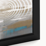 Abstract strokes and lines in vibrant colors create a modern framed canvas wall art piece, adding a contemporary touch to any decor.