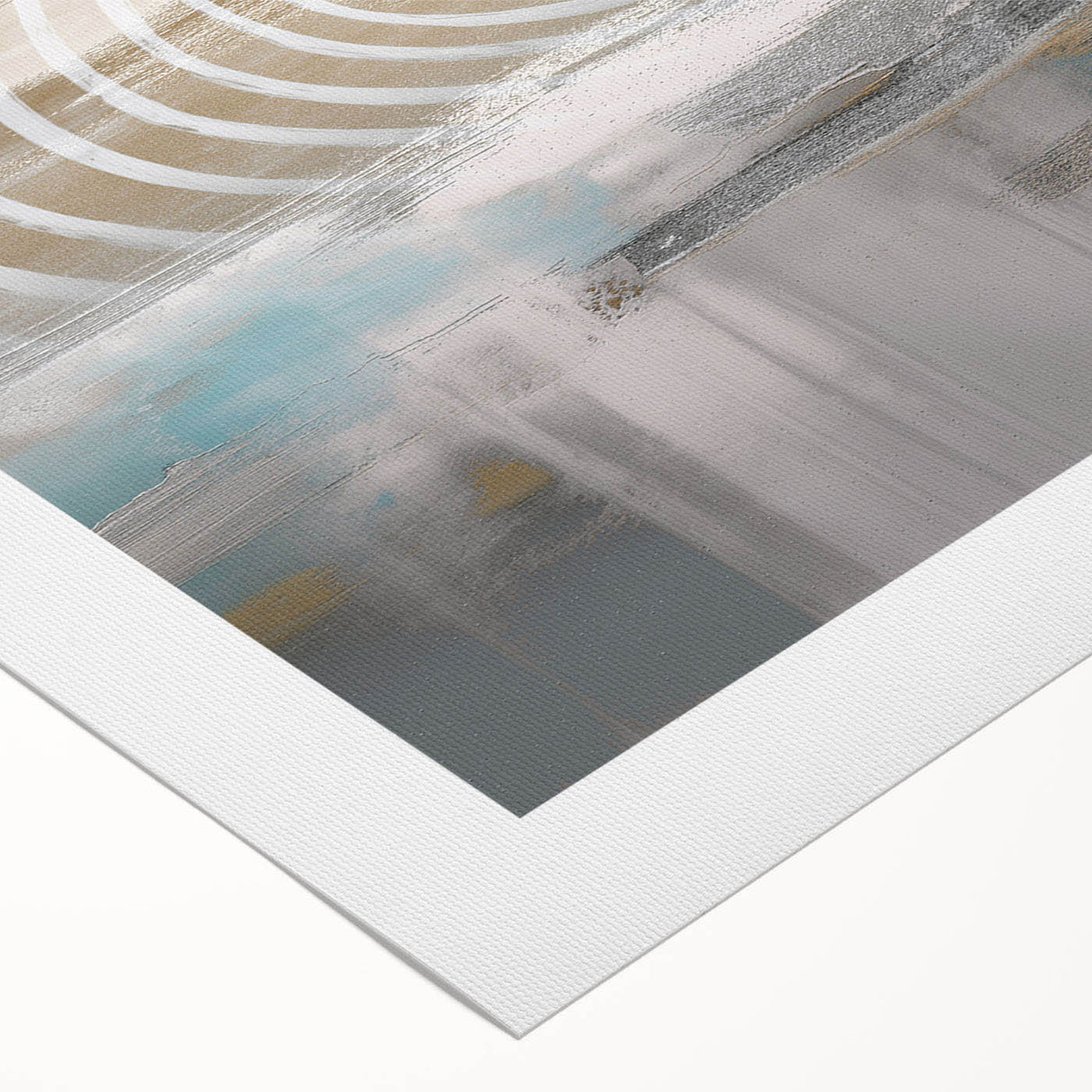 Abstract wall art design featuring colorful strokes and lines on rolled canvas, ideal for modern home decor, emphasizing vibrant hues and dynamic patterns.