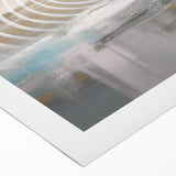 Abstract wall art design featuring colorful strokes and lines on rolled canvas, ideal for modern home decor, emphasizing vibrant hues and dynamic patterns.