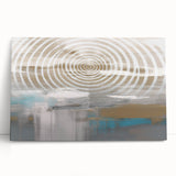 Abstract wall art featuring a colorful strokes and lines design on stretched canvas, perfect for modern home decor and artistic interiors.