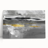 Abstract wall art featuring vibrant strokes and lines in a dynamic blend of colors, ideal for modern decor, showcased on stretched canvas.
