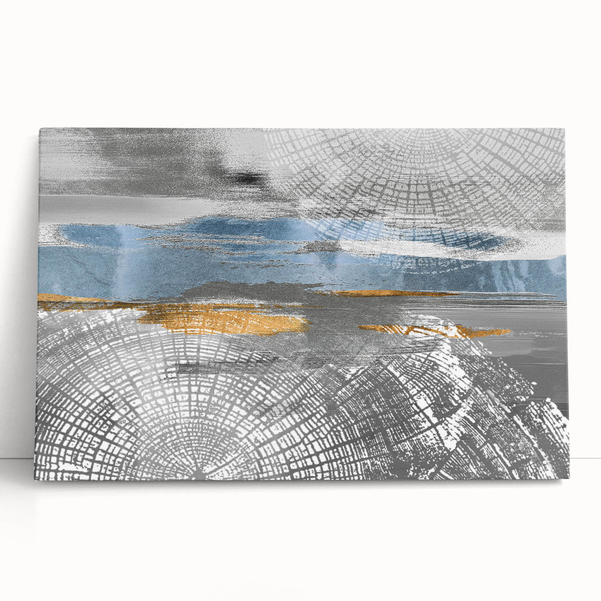 Abstract wall art featuring vibrant strokes and lines in a colorful design, printed on stretched canvas, perfect for modern home décor.