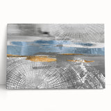 Abstract wall art featuring vibrant strokes and lines in a colorful design, printed on stretched canvas, perfect for modern home décor.
