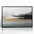 Framed abstract wall art showcasing vibrant strokes and lines in a modern design, featuring a sleek black frame for contemporary decor.