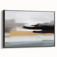 Framed canvas wall art showcasing an abstract strokes and lines design in bold black and white, emphasizing modern aesthetics and artistic flair.