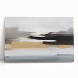 Abstract strokes and lines design on stretched canvas wall art, showcasing vibrant colors and modern textures, perfect for contemporary decor.