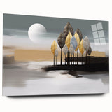 Abstract wall art design showcasing vibrant strokes and lines in an acrylic glass frame, emphasizing modern aesthetics and artistic flair.