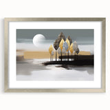 Framed abstract wall art featuring colorful strokes and lines in silver frame with mat, ideal for modern home decor and artistic enhancement.