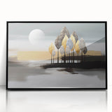 Framed abstract wall art showcasing dynamic strokes and lines in a modern black design, perfect for contemporary home decor accents.