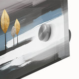 Close-up of abstract strokes and lines design in vibrant colors, showcasing a modern wall art piece made of acrylic glass, perfect for contemporary decor.