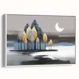 Framed abstract wall art showcasing fluid strokes and lines in soft pastel colors against a white background, adding elegance to modern interiors.