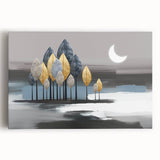 Colorful abstract strokes and lines design on stretched canvas wall art, showcasing vibrant hues and modern aesthetic, perfect for home decor.