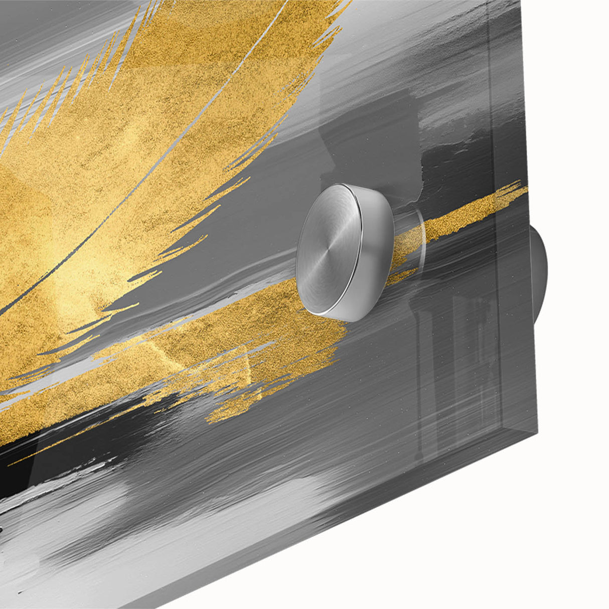 Close-up of an abstract wall art piece showcasing vibrant strokes and lines in bold colors, designed for modern decor and artistic expression.