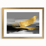 Abstract strokes and lines design wall art collection in a gold frame with a mat, showcasing modern elegance and vibrant colors for stylish decor.