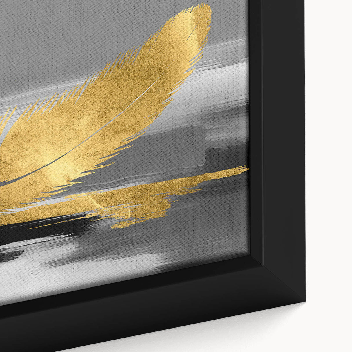 Close-up of abstract strokes and lines wall art design, showcasing vibrant colors and intricate details, framed for a modern aesthetic.
